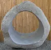 Product image 1 of the product “Garden Object, Unique Riverstone standing cut out big hole,  Height about 140cm. ”